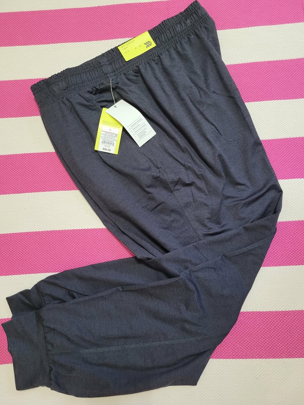 all in motion Men's Charcoal Gray Jogger Sweatpants
